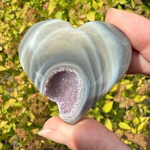 Druzy Amethyst Agate Heart
